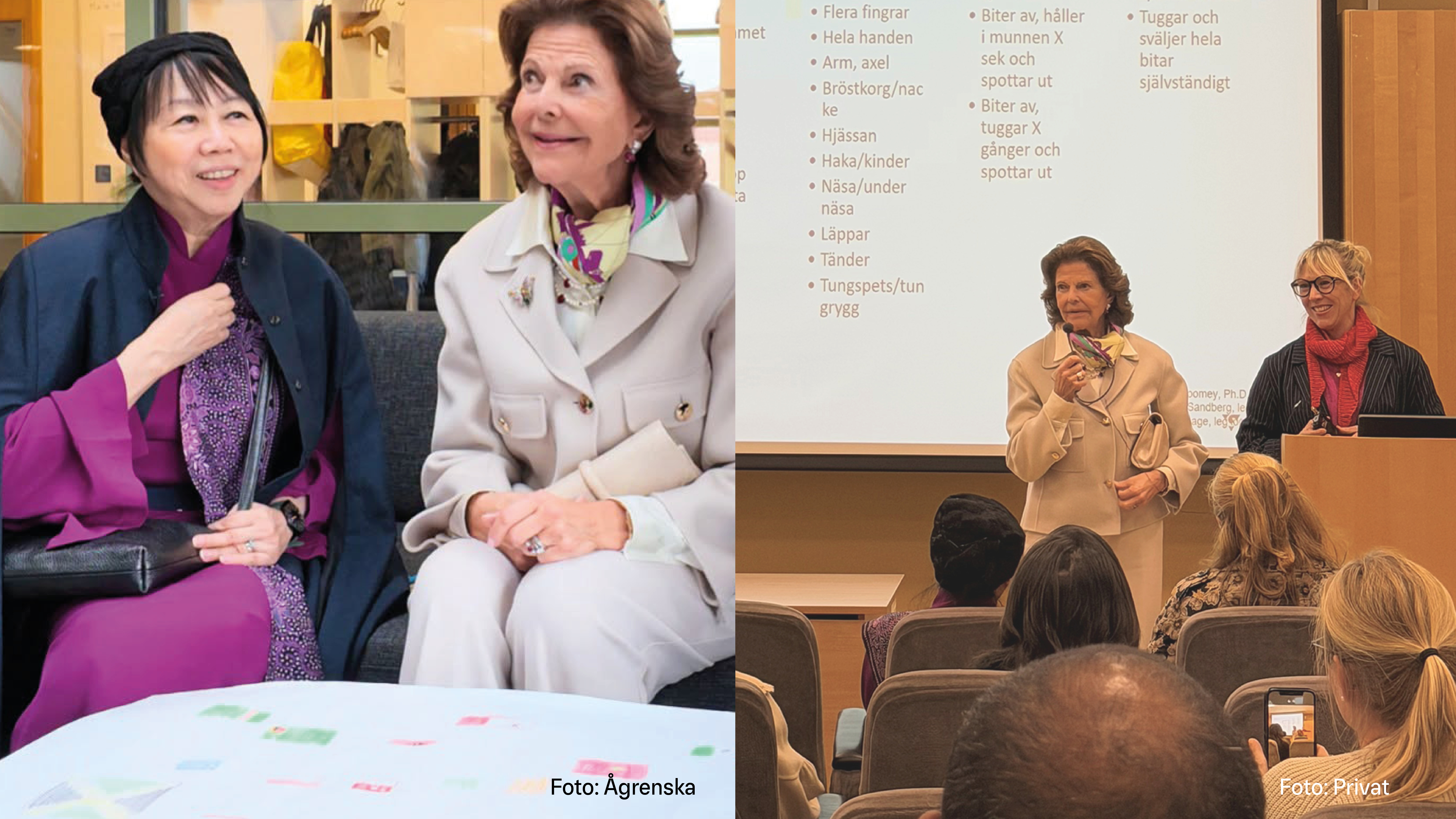 Besök av drottning silvia och singapores presidenthustru på ågrenska